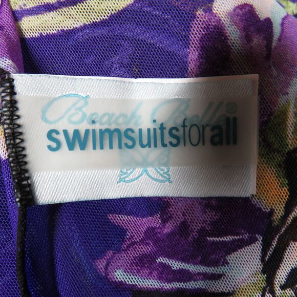Swimsuits For All Beach Belle Purple Floral Plus Size Sarong - Picture 4 of 8